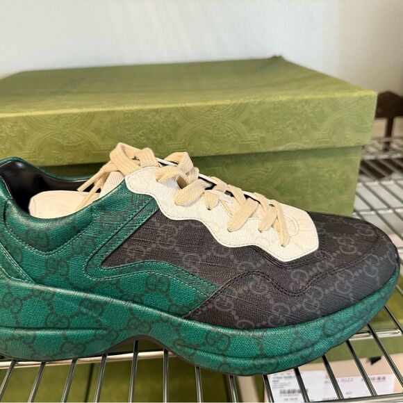 Gucci Green and Black Designer Sneakers fits women’s 9 - Picture 1 of 5